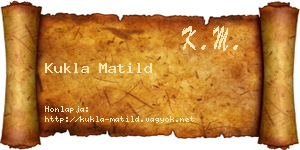 Kukla Matild névjegykártya